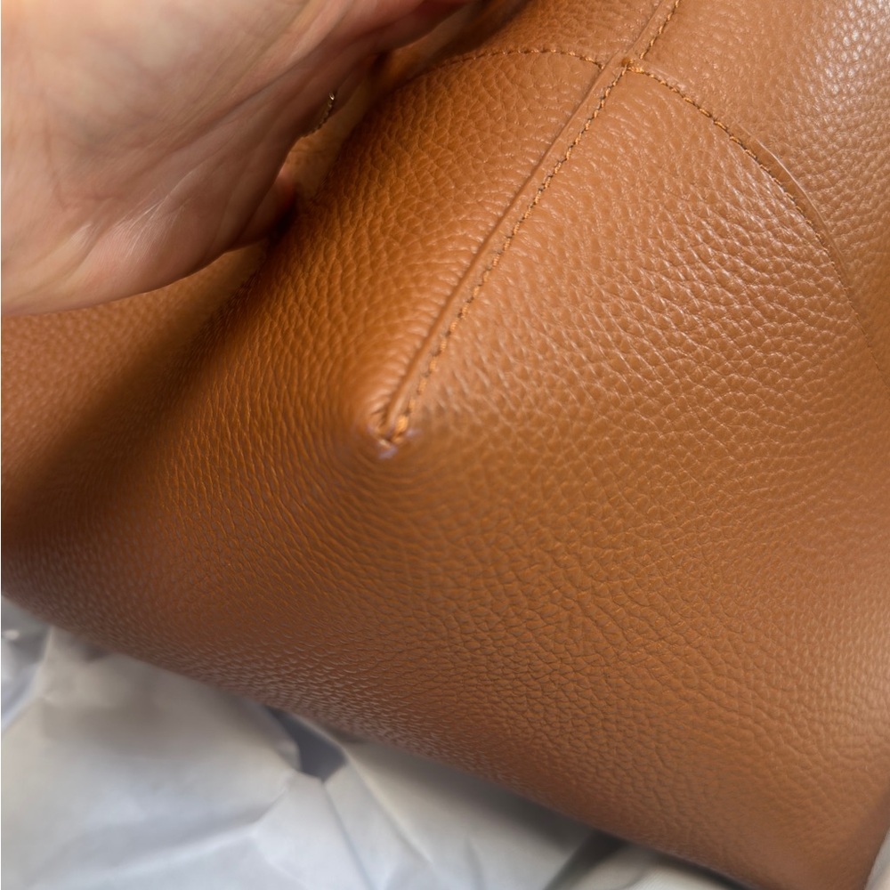 The Row Brown Leather Shoulder Bag - Picture 3 of 15